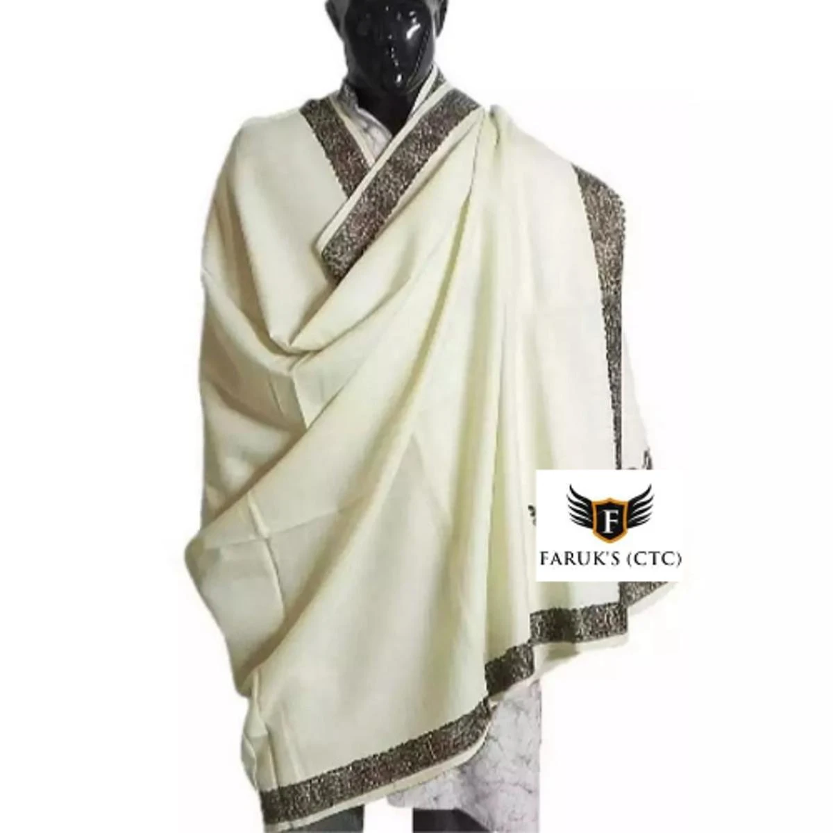 Achillea Two Tone Vintage Jacquard Paisley Pashmina Shawl Wrap Scarf for woman muticolor